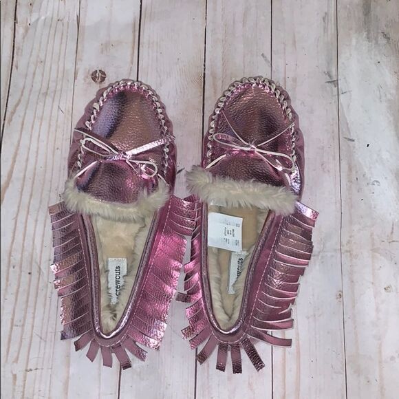 Crewcuts Pink Metallic Shoes Size 4 - Picture 1 of 5